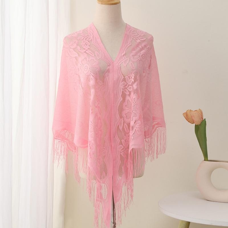 Women Formal Event Wear - Scialle con motivo scavato in pizzo