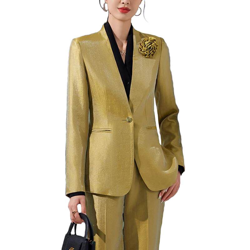 Women Formal Wear Trousers - Blazer da donna Pantaloni Set Applicazioni