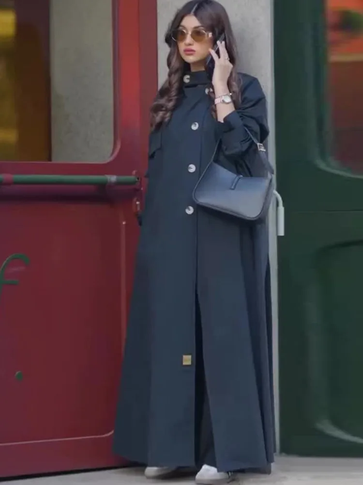 Trench Coat Formal - Trench da donna Abaya musulmano Cappotto