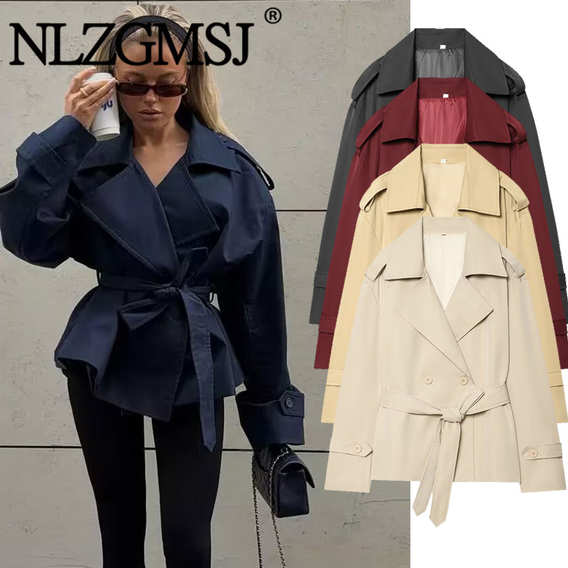 Trench Coat Formal - Nlzgmsj 2026 Primavera Trench Corto da