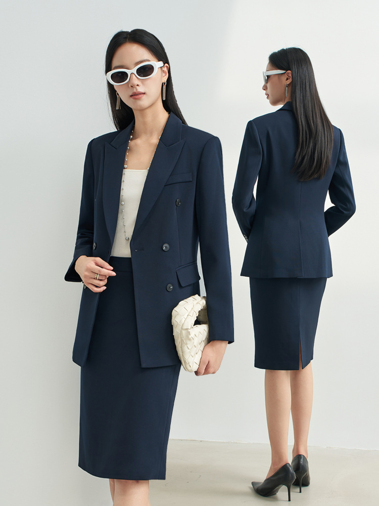 Women Formal Wear For Interview - Completo gonna blu navy professionale da