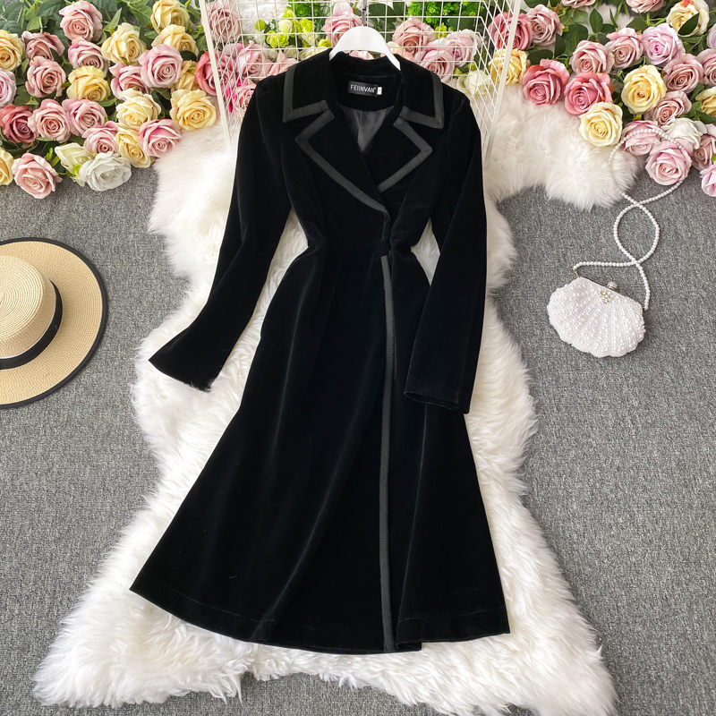 Abito blazer in velluto nero d - Trench Coat Formal recensione e prezzo