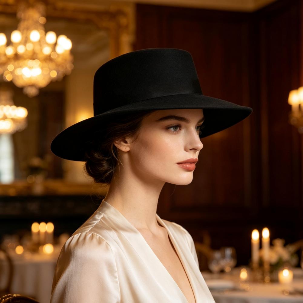 Cappello Fedora a Tesa Piatta, - Women Formal Event Wear recensione e prezzo
